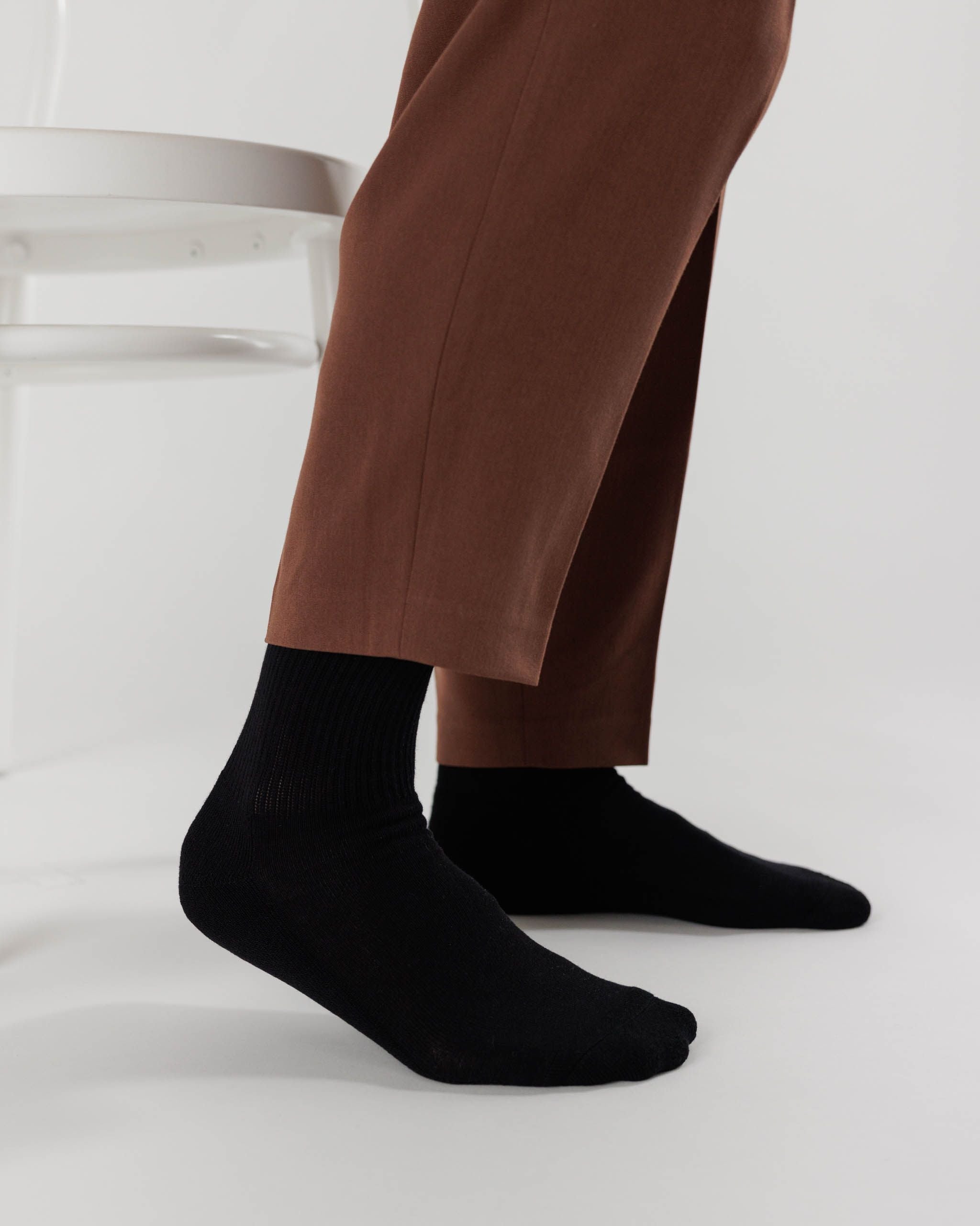 Ribbed Sock - Black - Image 3
