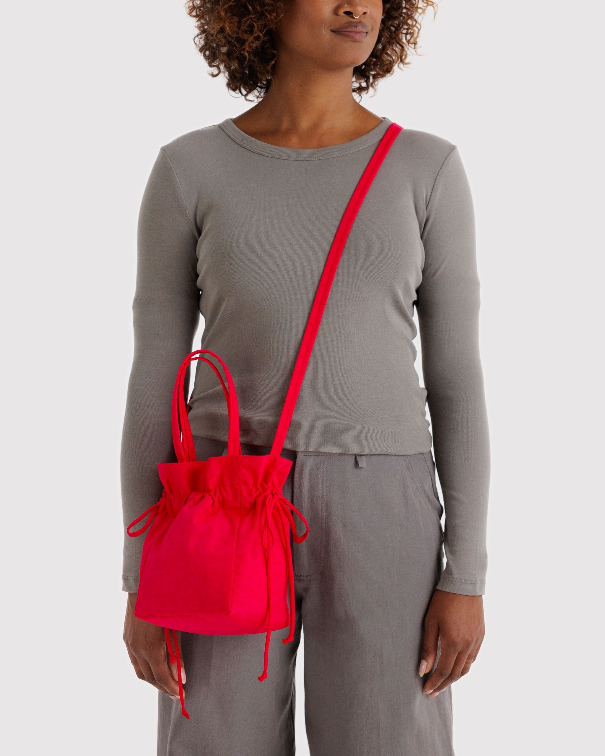 Nylon Drawstring Bag - Candy Apple - Image 2