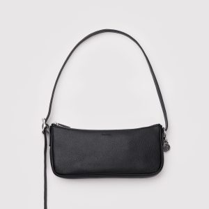Recycled Leather Pochette - Black