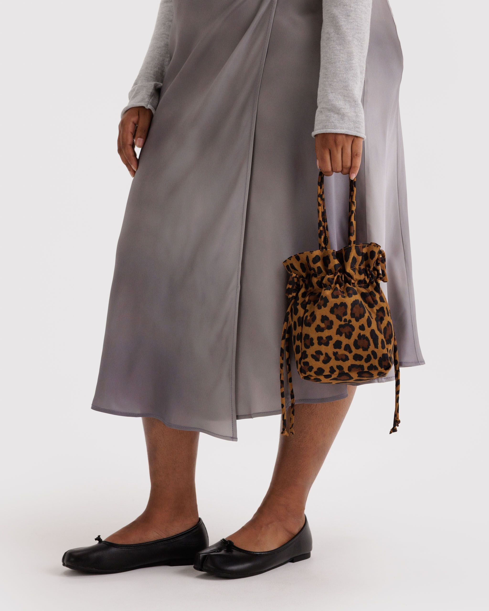 Nylon Drawstring Bag - Leopard - Image 3