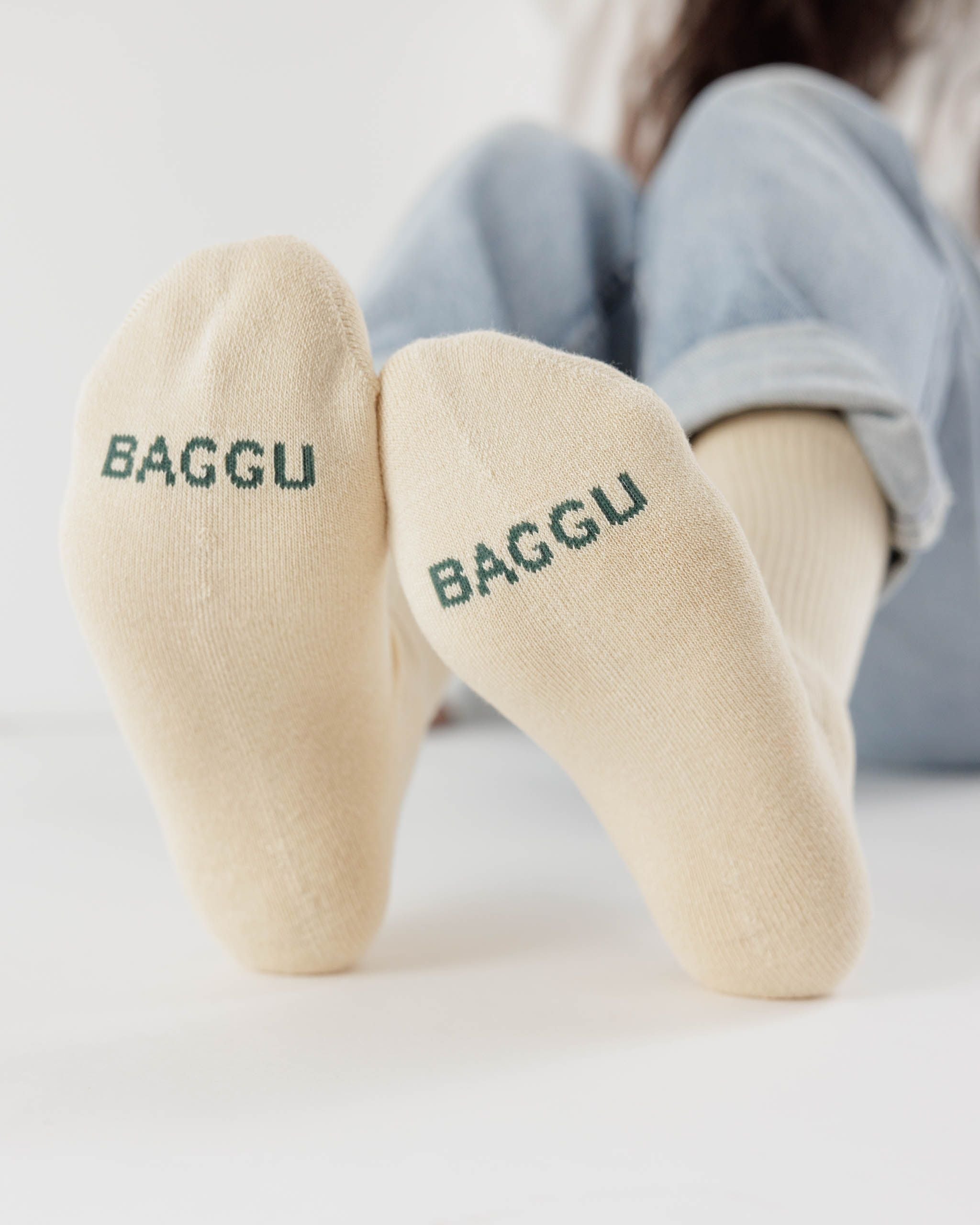 Ribbed Sock - Ecru - Image 4