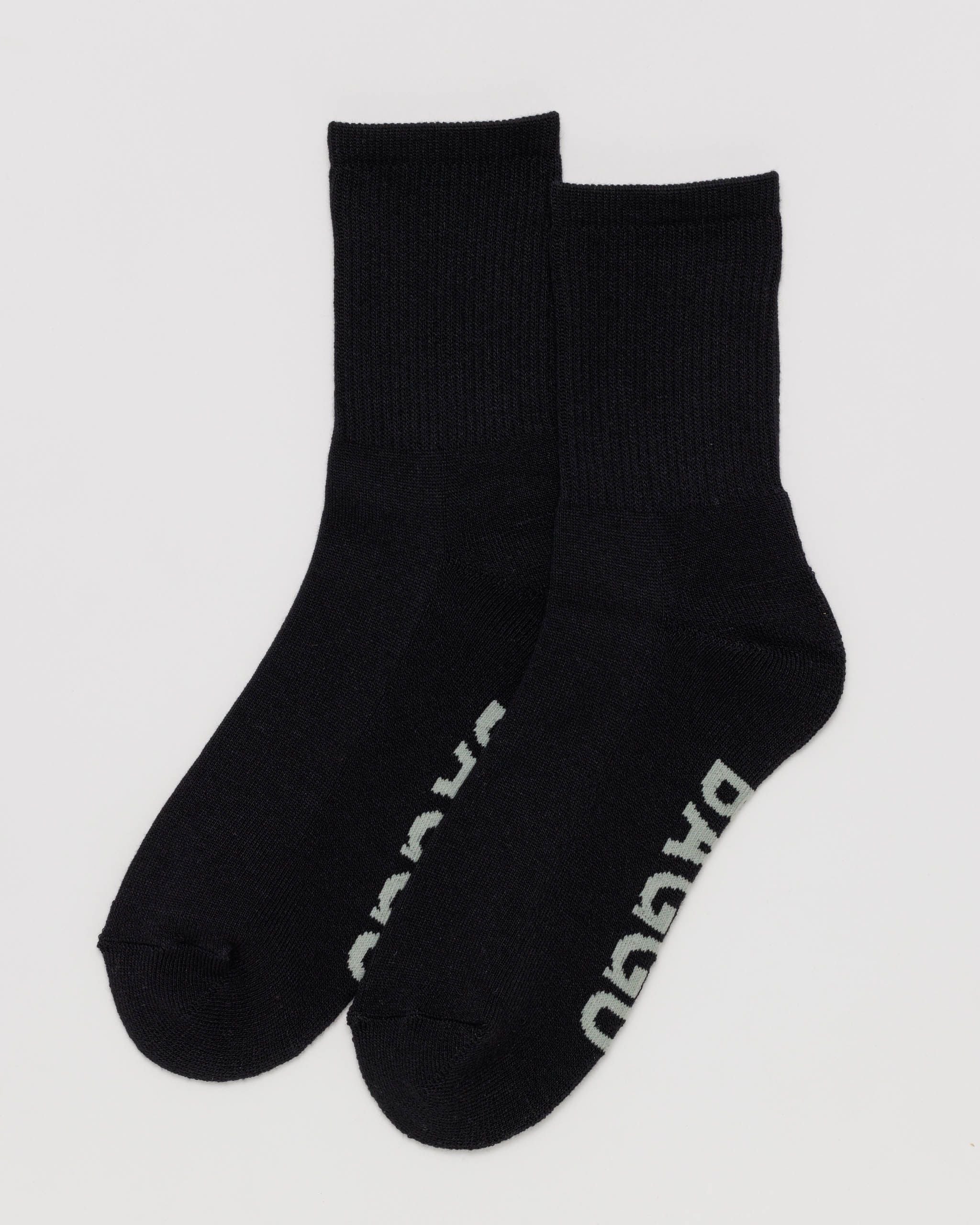 Ribbed Sock - Black - Image 2