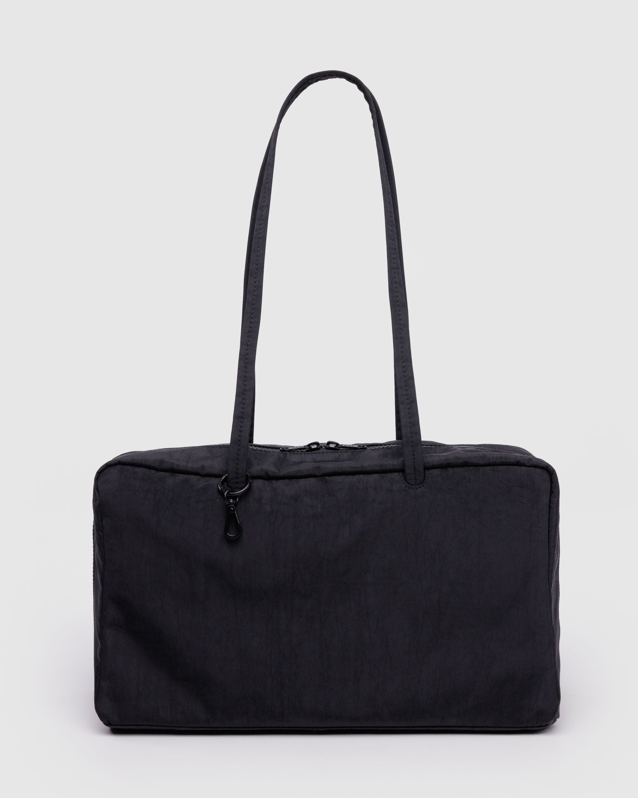 Medium Nylon Bowler Bag - Black
